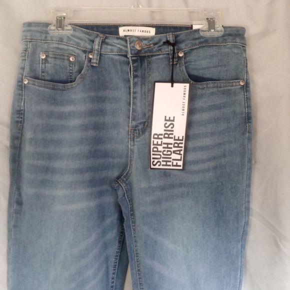 * NWT Almost Famous super high rise flare jeans size 9 ( box I ) - Picture 5 of 5